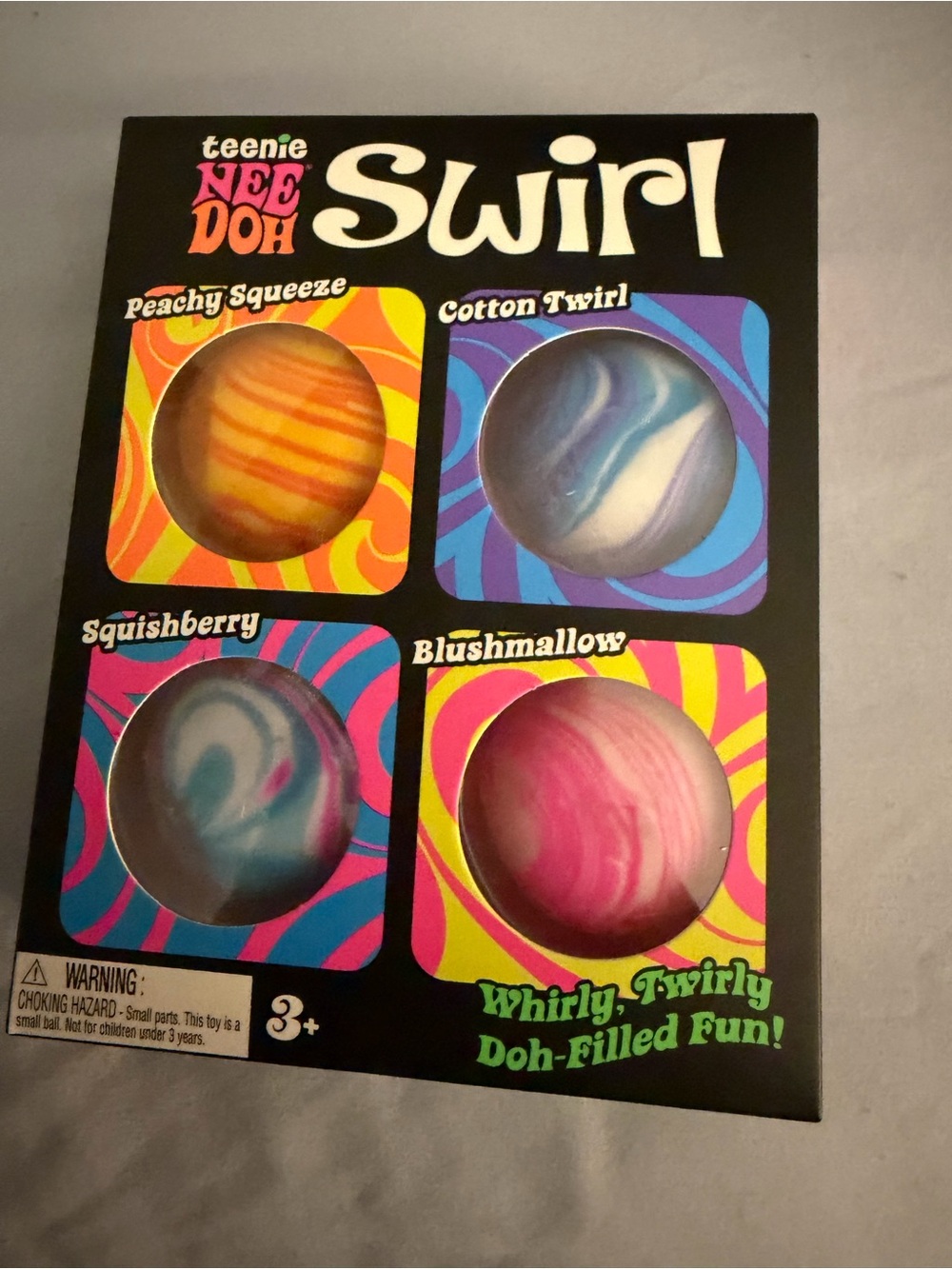 teenie NEE DOH Swirl Set - Peachy Squeeze Cotton Twirl Squishberry Blushmallow
